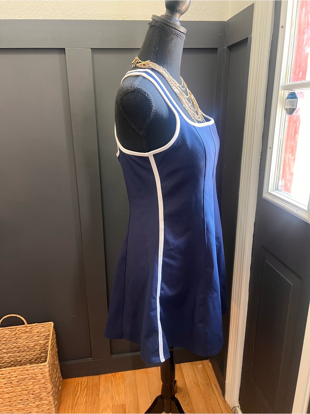 NWT Zella Serene Contrast Sport Dress Navy White Size L - Picture 8 of 10